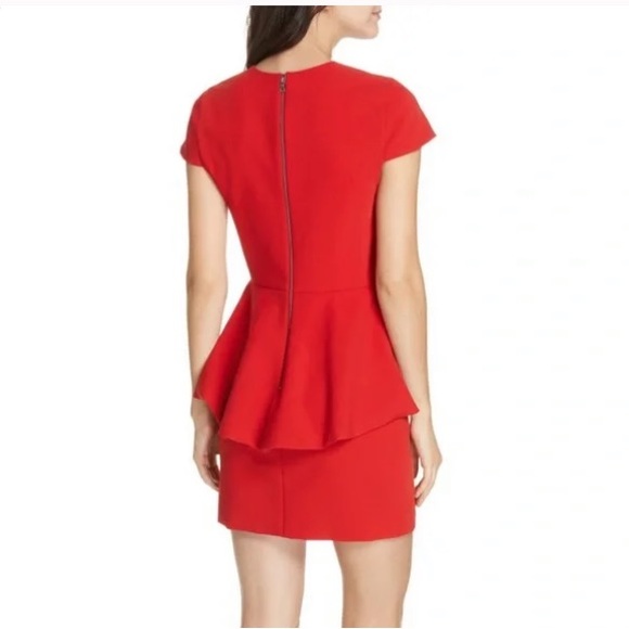 NWT Alice + Olivia Classics Cherry Peplum Dress, Size 8. Retail $330. - Picture 6 of 14